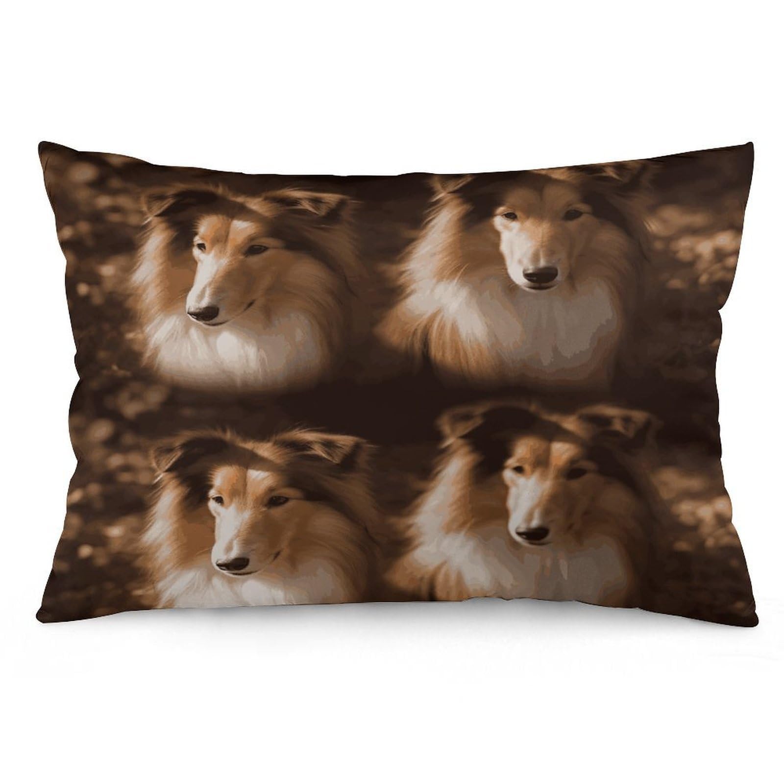 Wsoihfec Style Shelties Throw Pillow Covers Decorative, Pillow Cases Soft Plush, Modern Farmhouse Boho Cushion Cover For Bed Couch Sofa Living Room Spring Decor12 X20