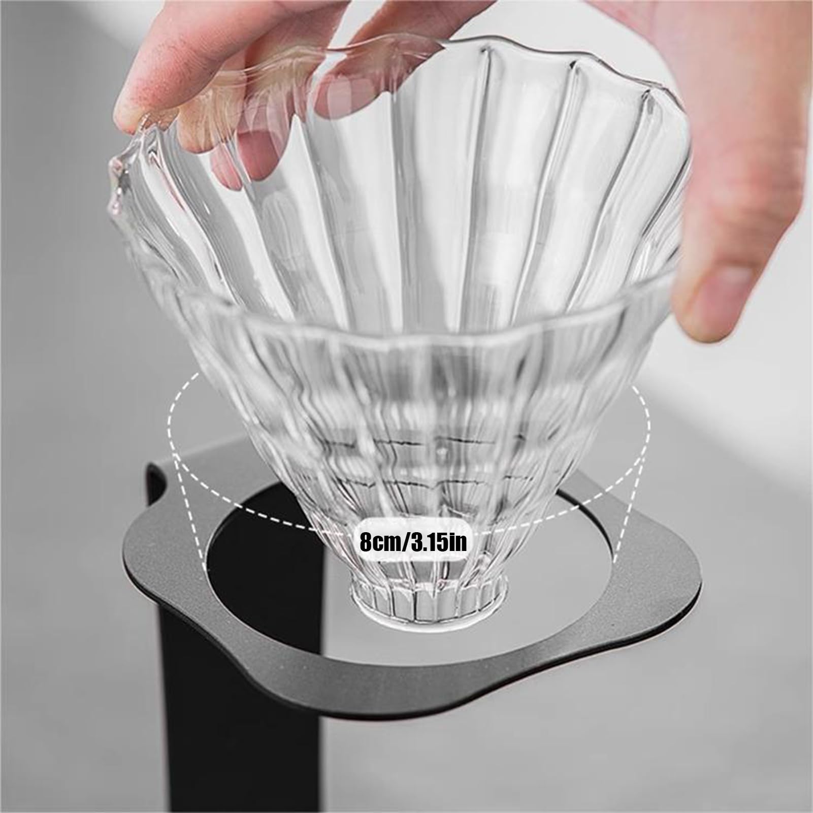 Stazione di versamento del caffè, supporto portatile per macchina del caffè, stazione filtro compatta con base, griglia multifunzione per macinare la birra per cucina, studio, campeggio, casa e