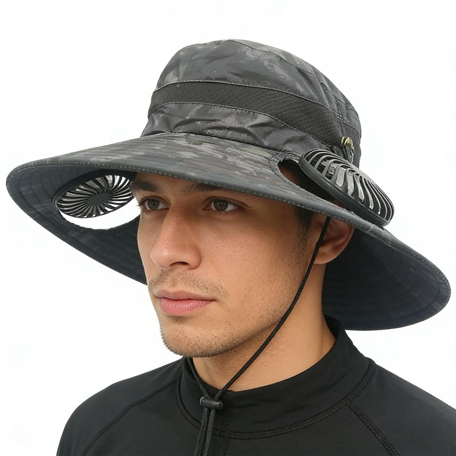 Generico Men Bucket Hat | Gorro portátil refrescante | Sombrero de sol de cubo con ventilador, para mujer, adulto, , chico, senderismo, viaje, playa, camping, trabajo