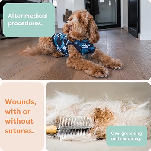 Miniatura 10 de Traje de recuperación Suitical para perros, de color rosa camuflado, Camuflaje Rosa