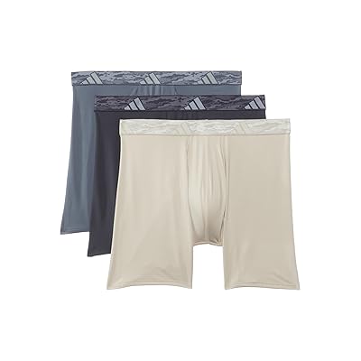 adidas Athletic Fit Microfiber Boxer Brief Underwear 3 Pack Men