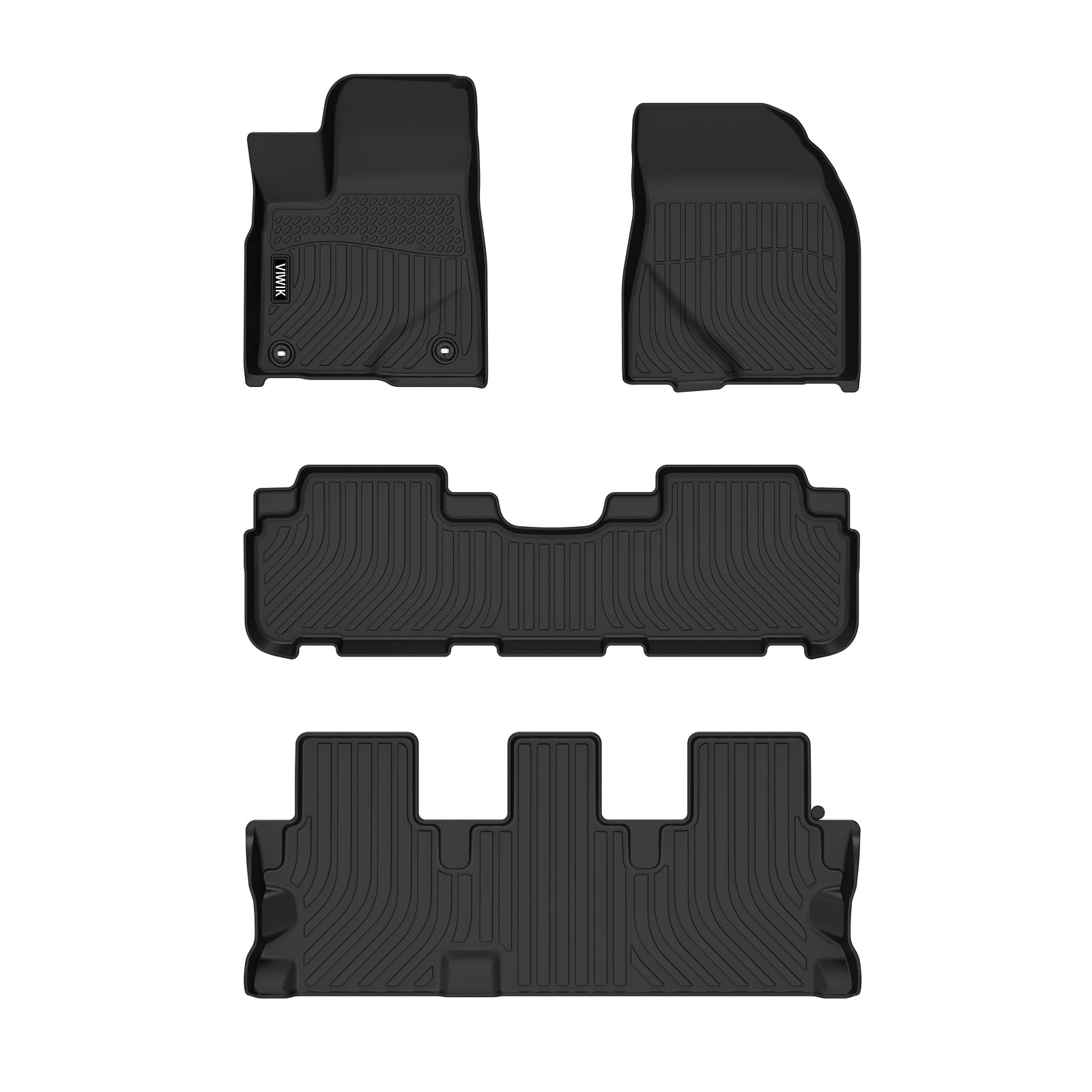 VIWIK Floor Mats Compatible for 2014-2019 Highlander Car Mats All Weather Protection Custom Floor Liners Full Set Include