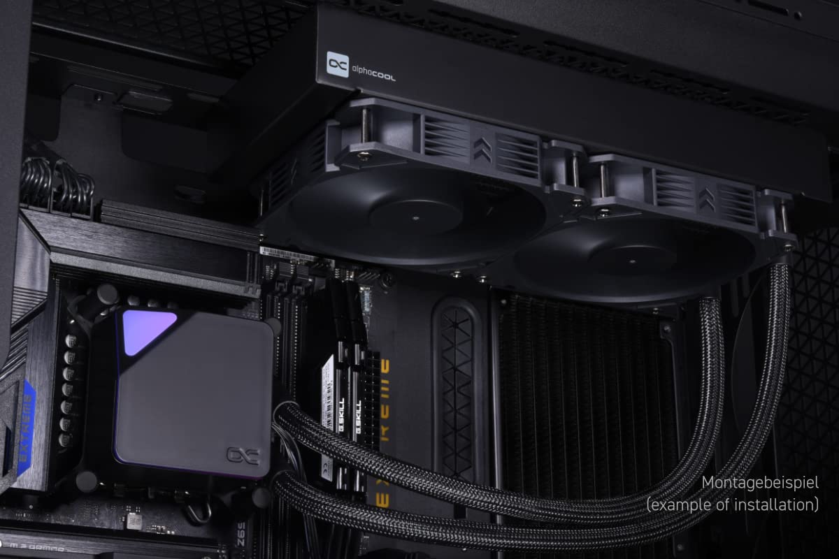 Alphacool 13051 Core Ocean T38 AIO 240mm Multi-kompatibler All-in-One CPU AIO Wasserkühler, kompatibel mit Intel & AMD PWM-gesteuerte Pumpe, 200-1700 RPM