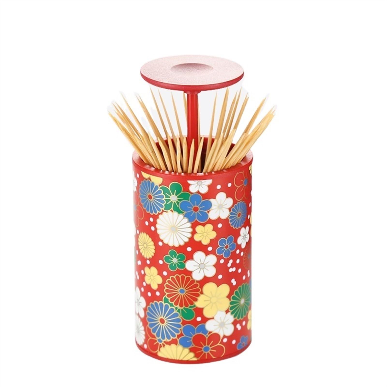 Wdwdw D Toothpicks Ispenser Toothpick Box Simple Holder Automatic Fashion Press Pop-Up Two-In-One Cotton Swab Holder