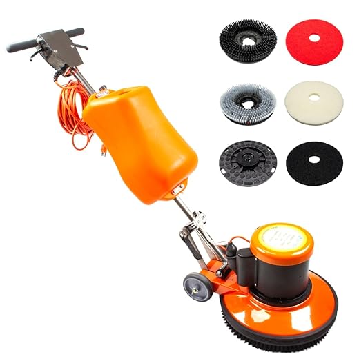 17" Floor Buffer Scrubber Polisher Machine with 3.4 Gallon Tank, 2.0 HP, 175 RPM, Industrial and Commercial Professional Use