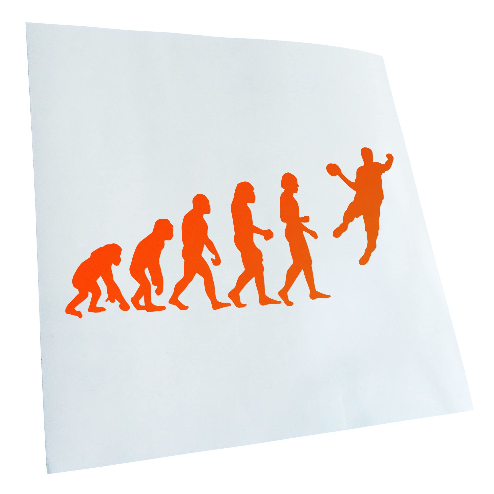 Kiwistar - Car Sticker - Neon Orange - 50 x 23 cm Evolution Handballer - Rear Window Car Sticker Weatherproof for Car Truck Moped Truck - Sticker Exterior Self-Adhesive Tuning Accessories for Window