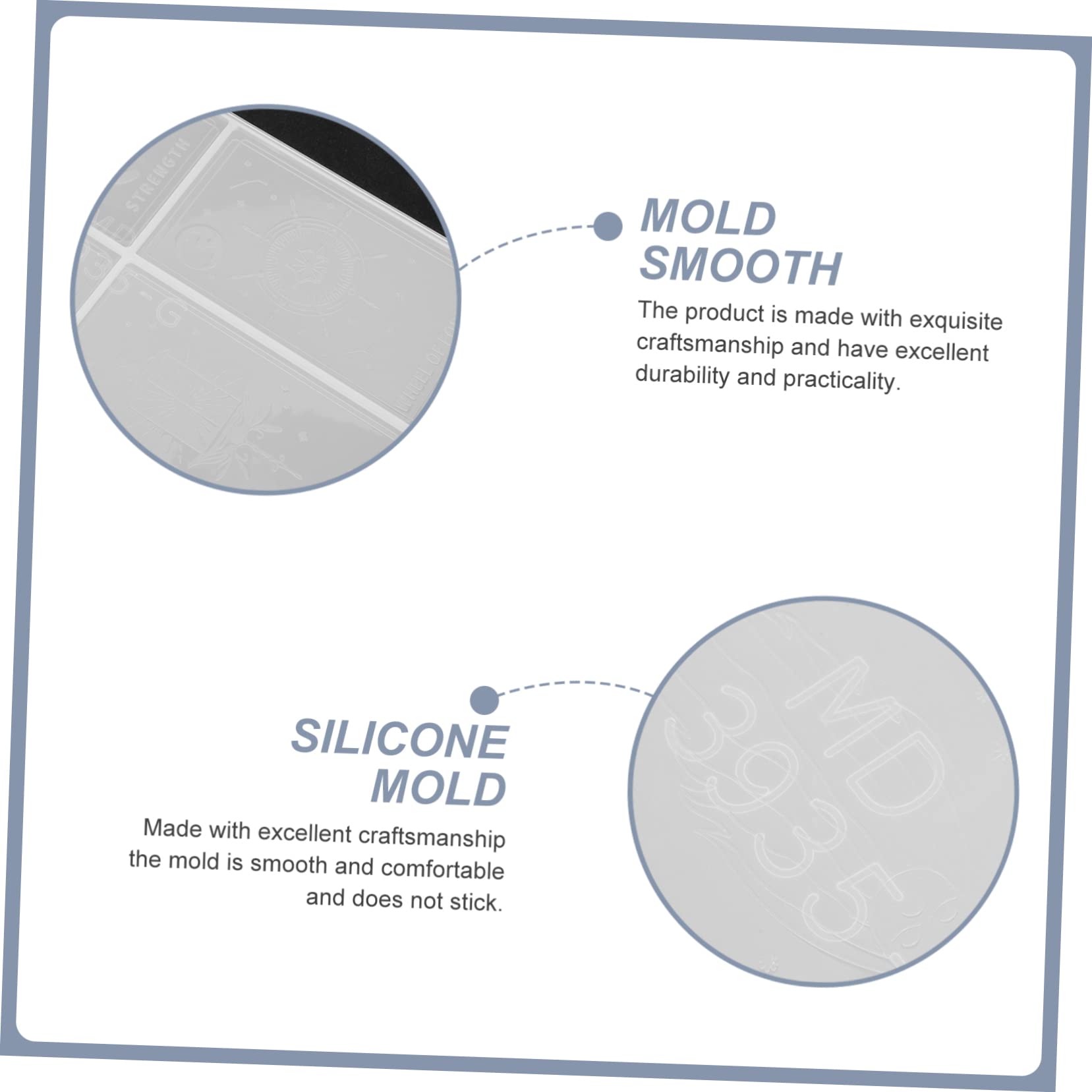 Moule à Cartes de Tarot en Silicone Blanc, 1 Set pour Loisirs Créatifs