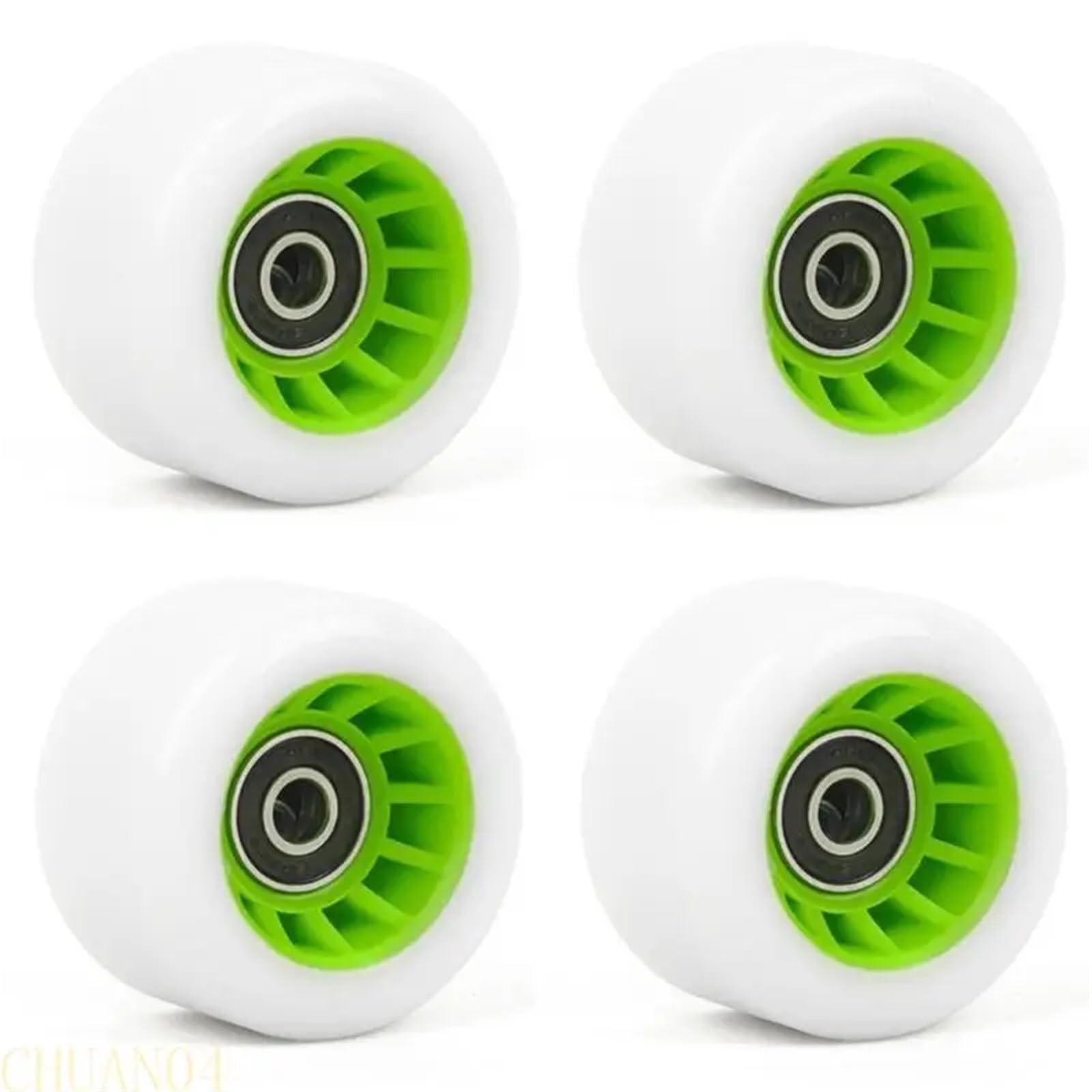 Longboard Roues de skateboard Roue de skateboard avec roulements, ensemble de roues de patins à roulettes à double rangée d'accessoires de patins à roulettes Quad Skate Roue de rechange