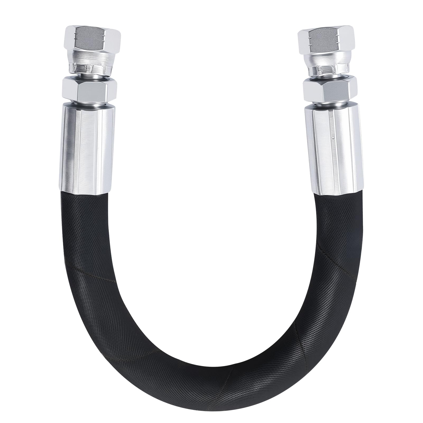 3/8" Hydraulic Hose Assembly 12 inch,with 3/8" JIC 37° Female Swivel Fittings (2 Ends),SAE 100R2AT 2 Wire Braid, 4785 PSI, -40°F to +250°F