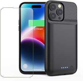 Feob Battery Case for iPhone 14 Pro Max,[2026 Upgraded] 8600mAh Ultra-Slim Portable Extended Charger Case Cover for iPhone 13 Pro Max Charging Case (6.7 Inch)-Black