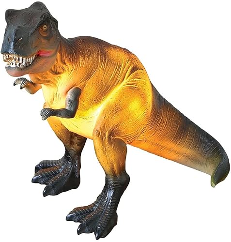 WHAT ON EARTH Lámpara de dinosaurio para niños, lámpara de acento realista T-Rex con luz de dinosaurio