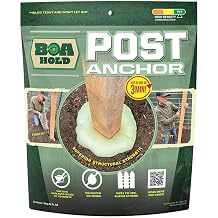 Post Anchor Alternative to Concrete | No Water, Fast-Setting Anchor for Fence, Deck, Mailbox Posts | One Bag Kit