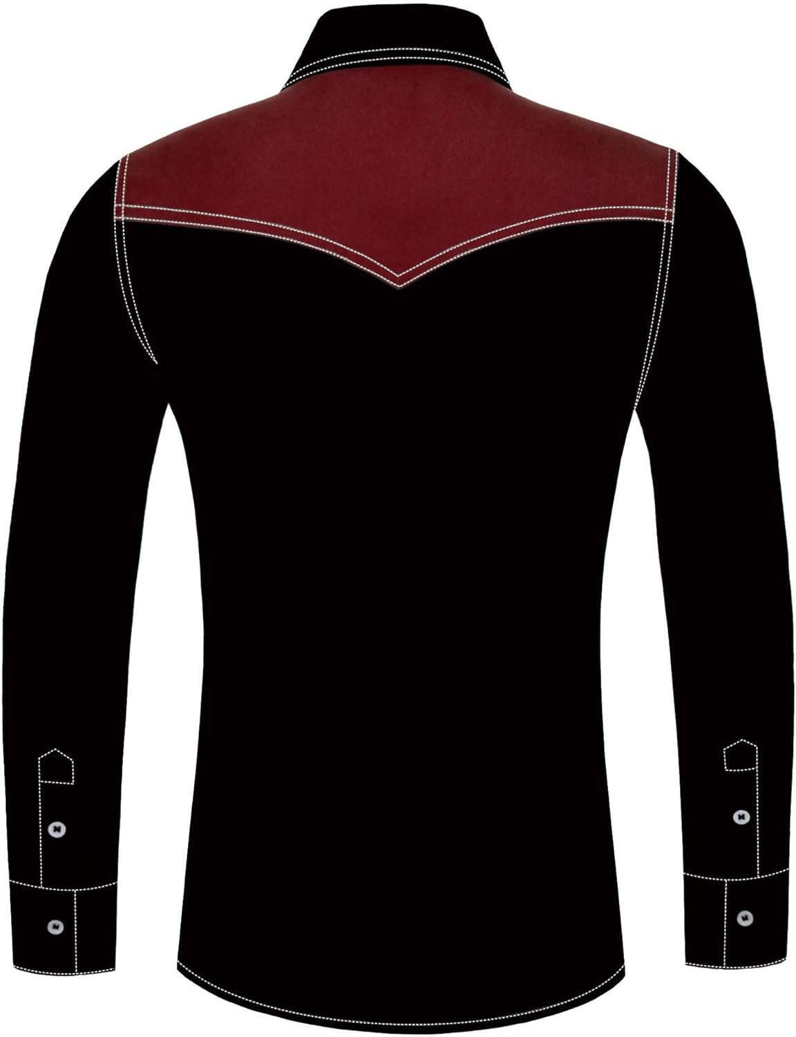 Men's Western Cowboy Shirt Long Sleeve Embroidered Casual Button Down Shirt - Image 4