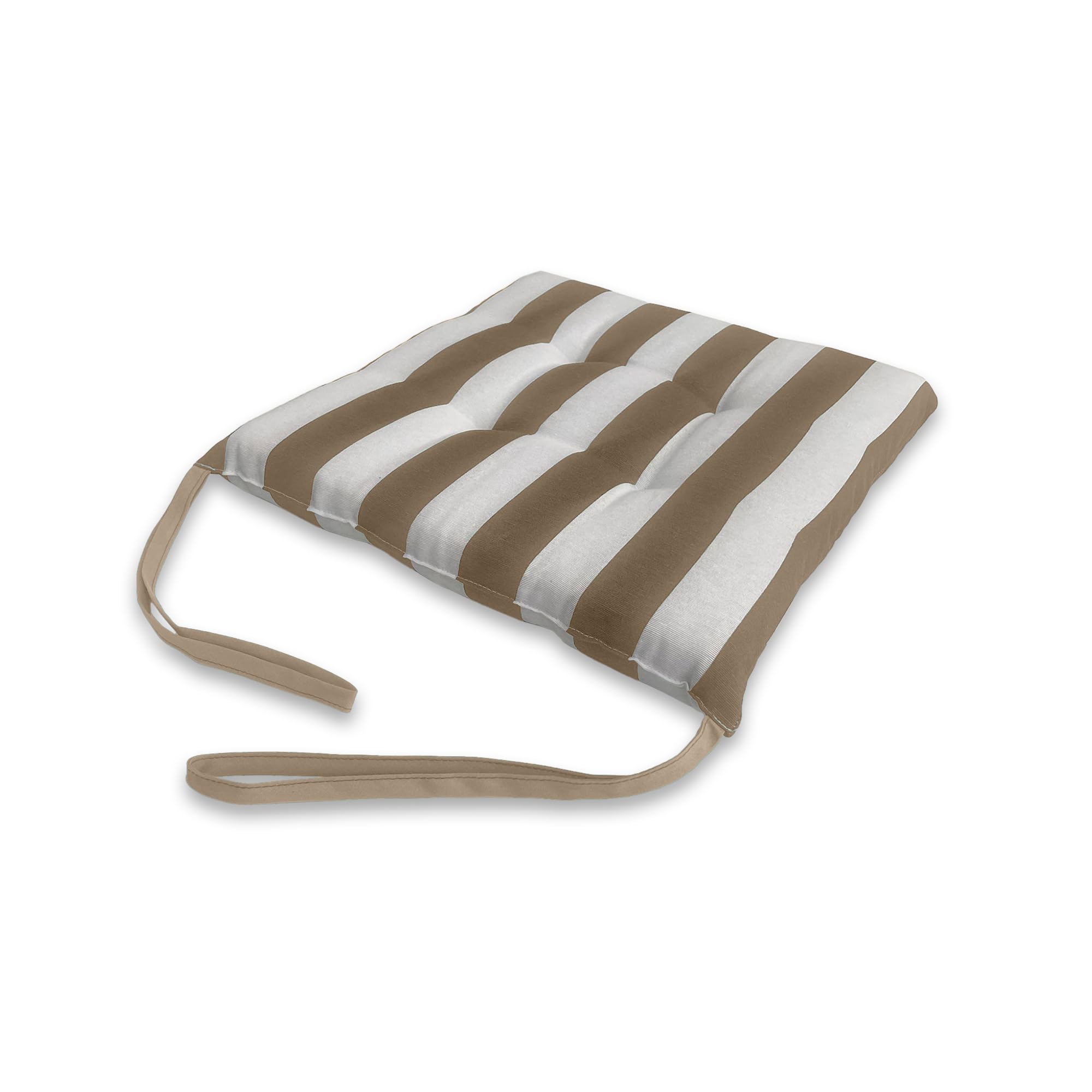 Il Tuo Artigiano Design Set mit 6 Kissen für Gartenstühle, hergestellt in Italien, Küchenstuhlkissen, 40 x 40 cm, Füllung aus Schaumstoff und weichem Acryl (weiß und beige)
