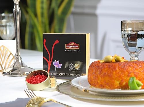 Miniatura 3 de Afghan Royal Saffron, hilos de azafrán excepcionales, safrán, azafrán extra super negin, especias de azafrán, té de azafrán, arroz azafrán, azafrán