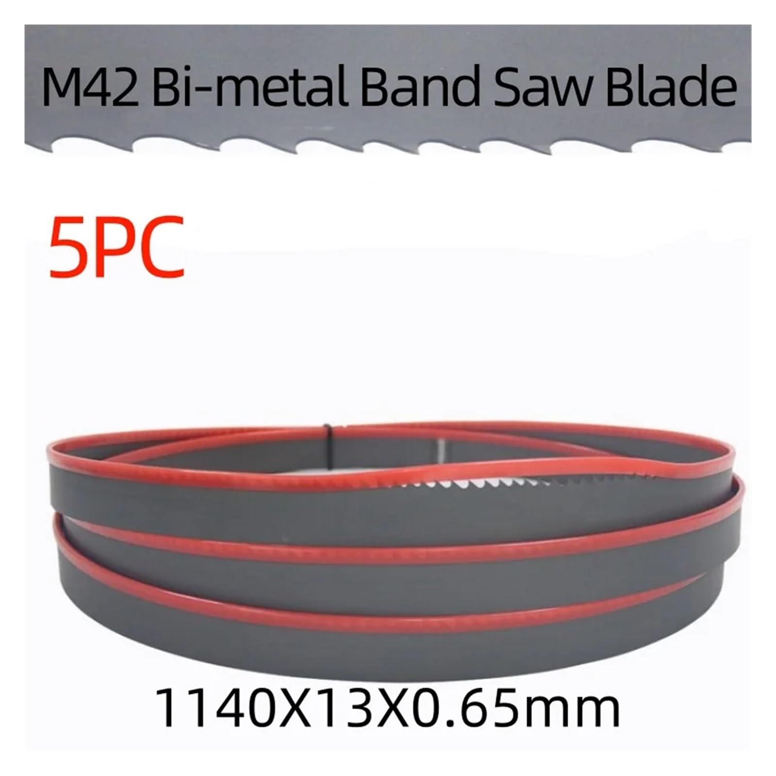 5 szt. Przenośne brzeszczoty do pił taśmowych 1140 brzeszczot piły taśmowej M42 Bimetal do cięcia metalu 13 0,65 mm 14/18 TPI(24T)