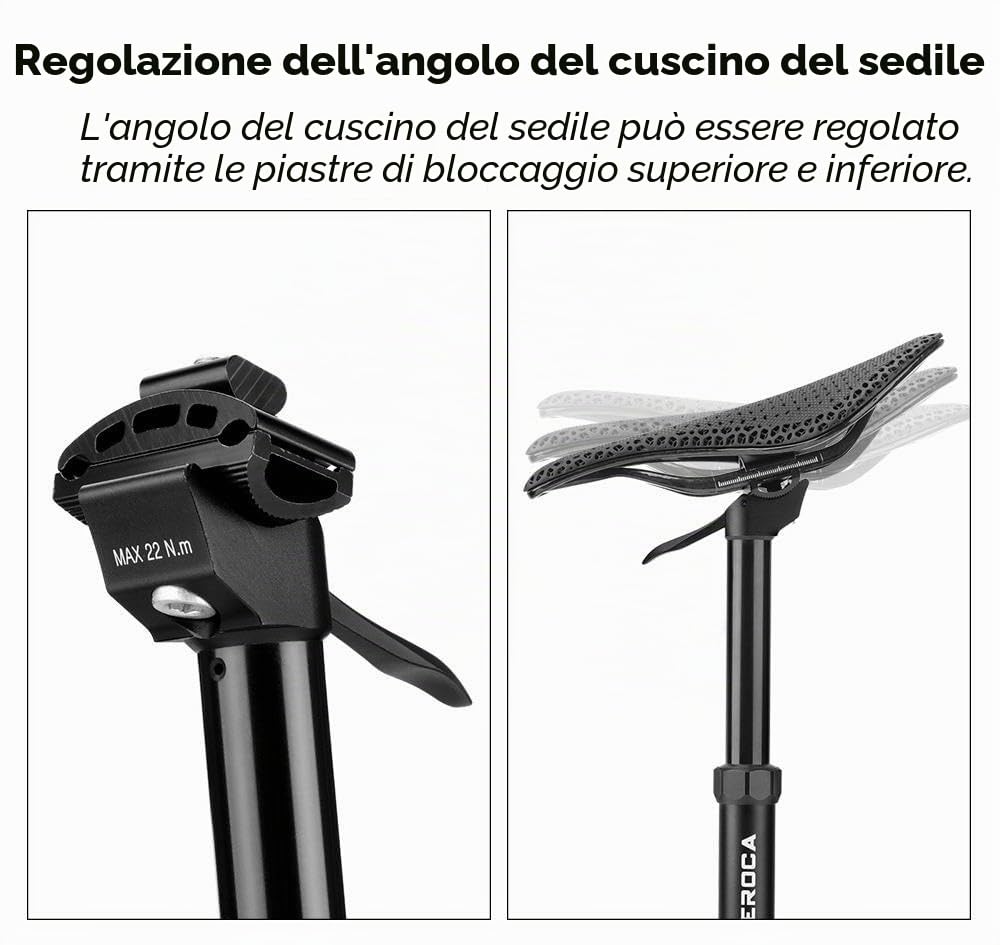 Reggisella Ammortizzato in Alluminio, Reggisella Telescopico