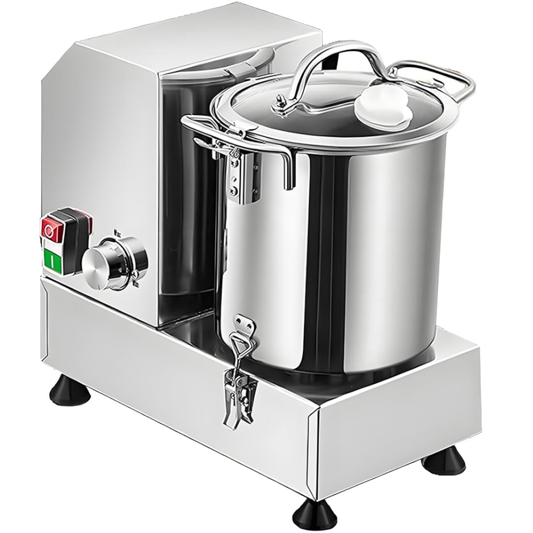 Cortador eléctrico de verduras y carne, procesador de alimentos resistente de 1800 W con control de velocidad ilimitado y hoja de acero inoxidable patentada, capacidad de 6/9/15 L para cocinas