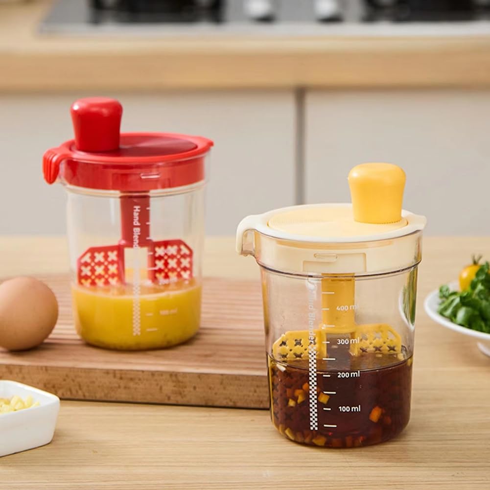 Mixeur manuel pour vinaigrette, avec séparateur d'œufs, appareil de cuisine multifonction pour vinaigrettes, sauces et huiles B