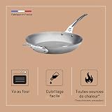 DE BUYER Mineral B Element Pro Round Frying Pan, 32 cm, Steel, Silver, 65 x 32.99 x 8 cm - 4