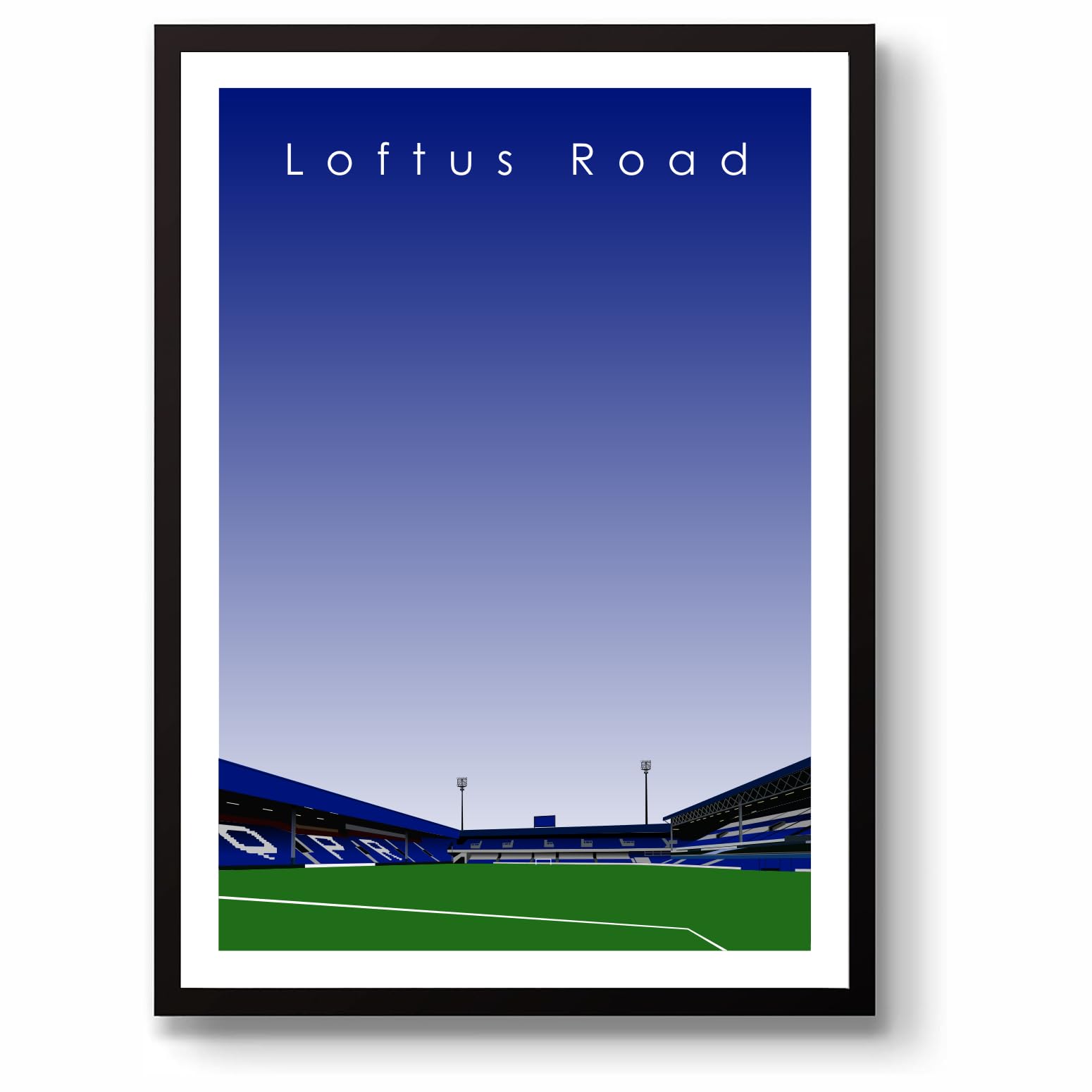 GroundDesigns QUEENS PARK RANGERS FC Loftus Road QPR Stadium Wall Art