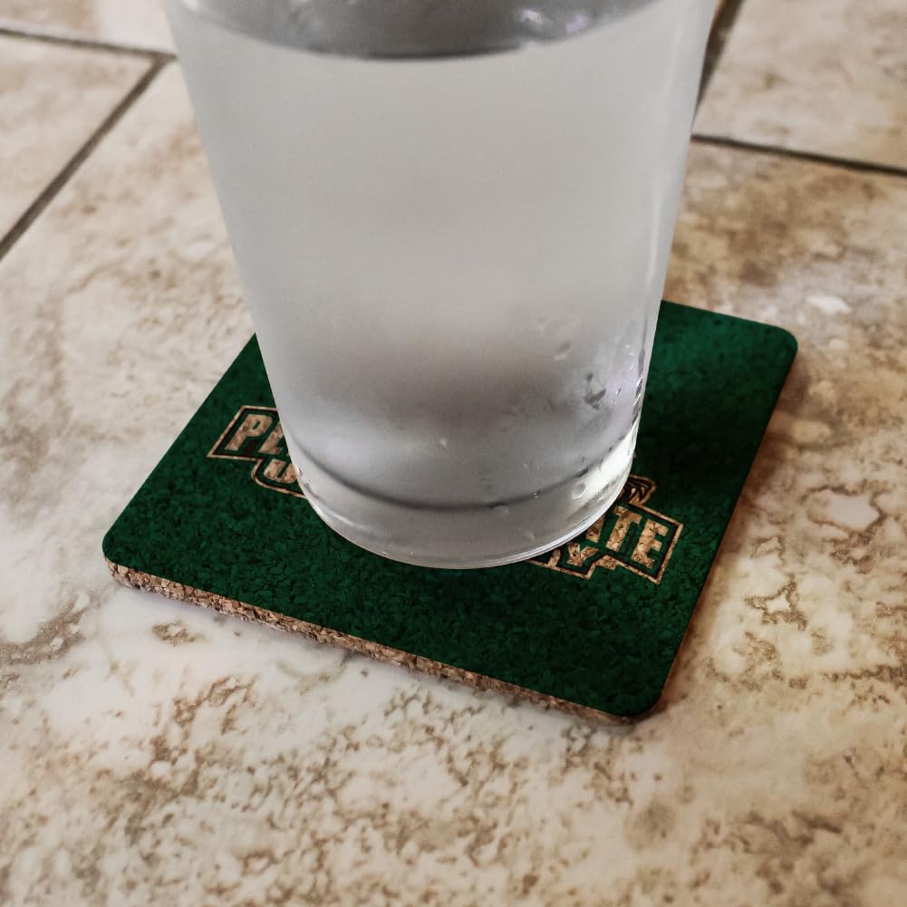 Graphics & More Plymouth State University Primary Logo Low Profile Novelty Cork Coaster Set