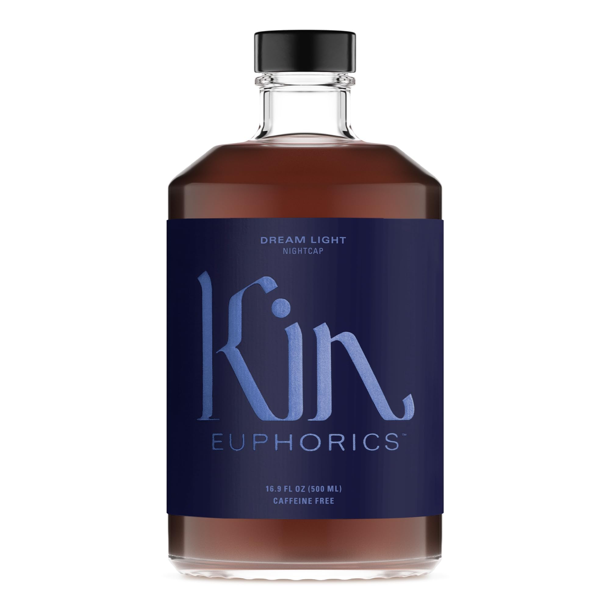 Kin EuphoricsDream Light Non-Alcoholic Soothing Serenity | Adaptogens & Botanicals for Restful Sleep | Reishi Mushroom, L-Theanine, Melatonin | Earthy Oak, Smoky Clove, Spicy Cinnamon | 16.9 fl oz