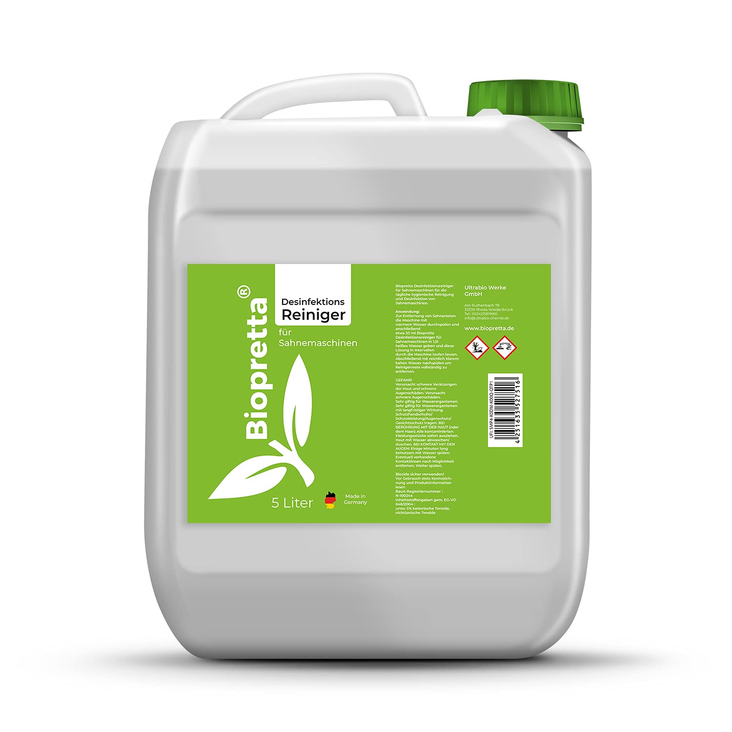Desinfektionsreiniger für Sahnemaschinen 5000ml auch für Milchsystemen bei Kaffeevollautomaten