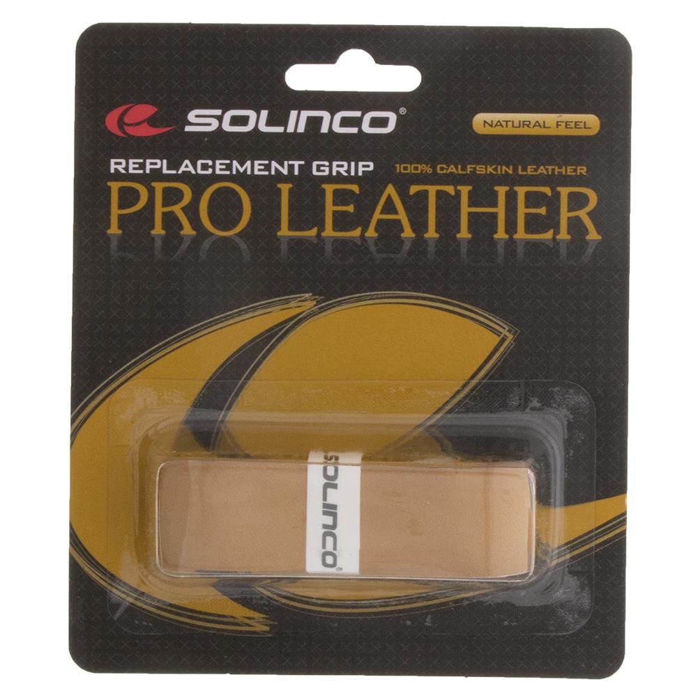 Solinco Pro-Leather Natural Leather Tennis Replacement Grip Tan