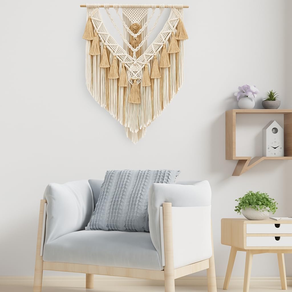 Wall Hanging | Cotton Woven Tapestry for Home, Bedroom & Living Room | Handmade Boho Art Decor & Unique Gift