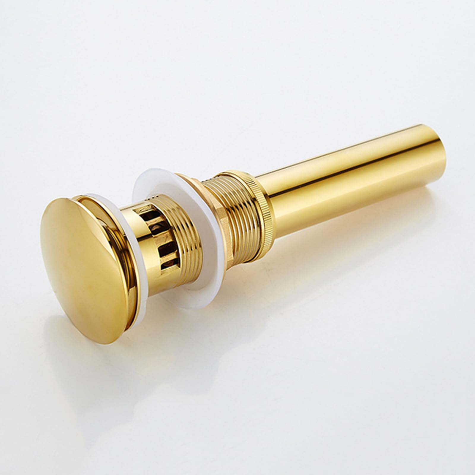 DesagüE Lavabo Con Rebosadero Desagüe Lavabo Baño Tapon Lavabo Universal G1 1/4“ VáLvula Para Lavabo Clic Clac Todo Cobre,oro,hay Agujeros