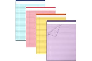 EOOUT Writing Pads: 4-Pack Legal Notepads in Vibrant Colors