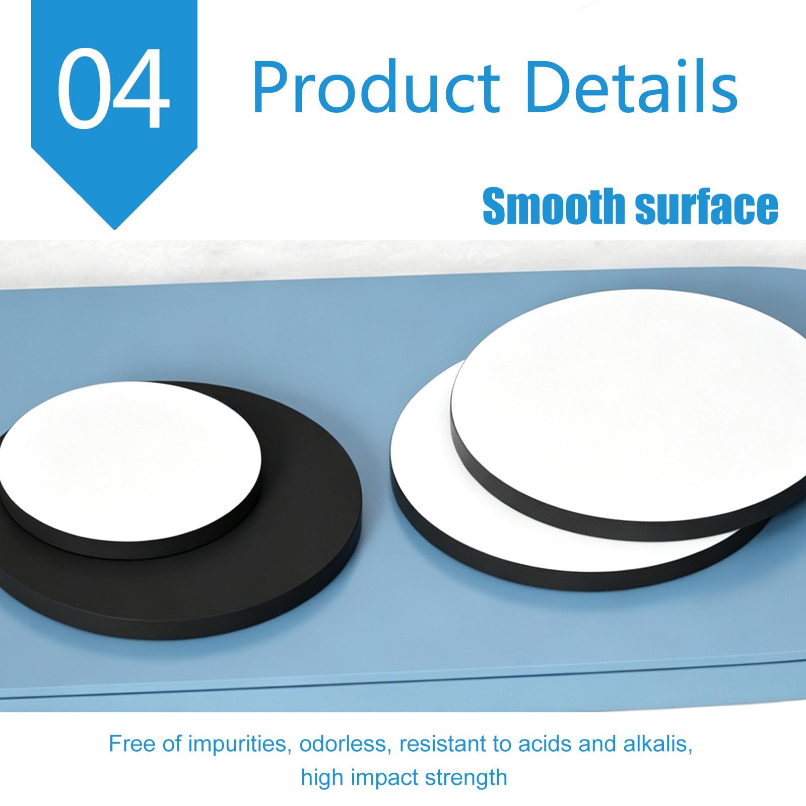 Silikon-Platte Silikonmatte Rund Schwarz Selbstklebend 3Mm
