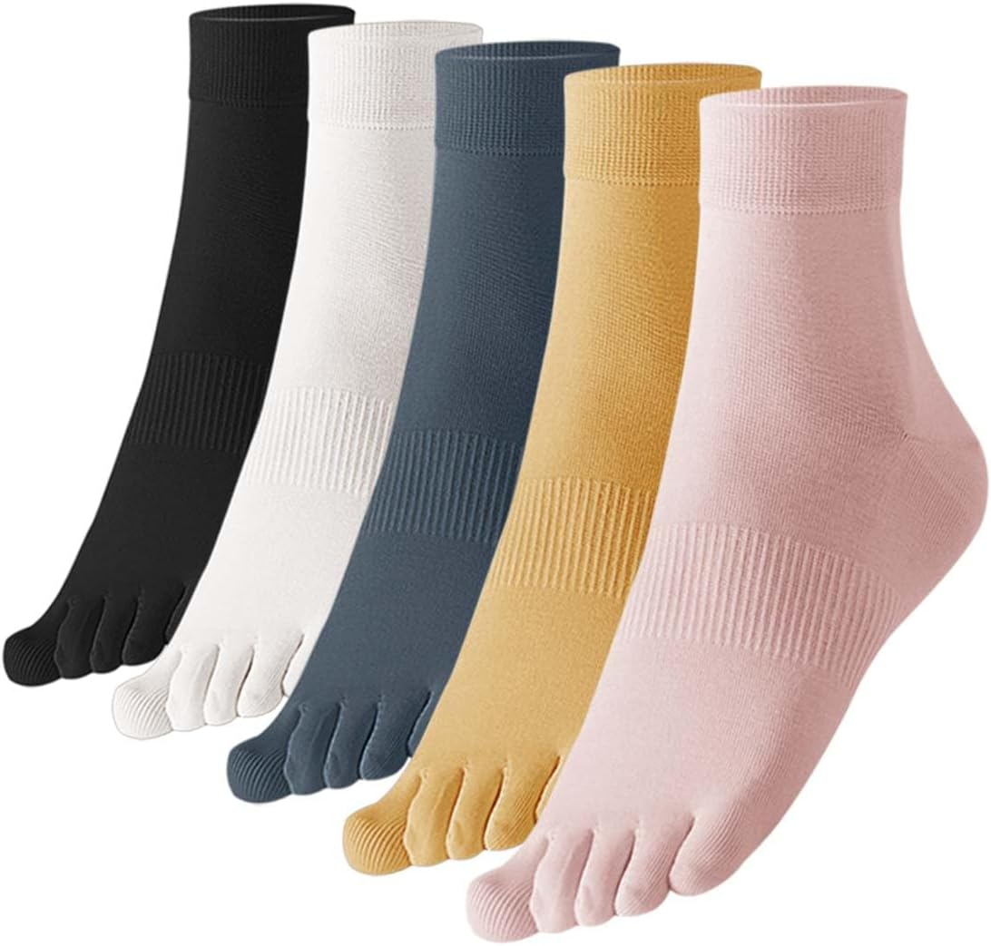 Mathématiques Chaussette Doigts Trail Chaussettes De Running Femme Doigts Blanc