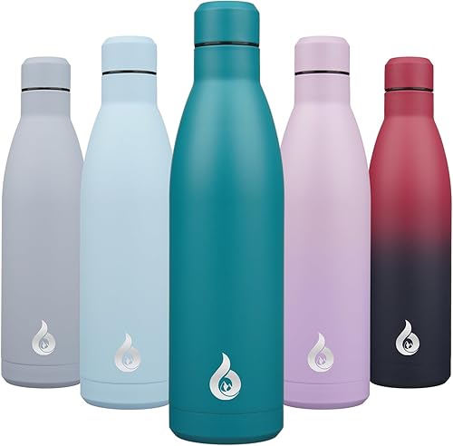 BJPKPK Botellas de agua aisladas de acero inoxidable de 25 onzas, botella de agua reutilizable de metal para viajes, deportes, mantiene el frío y el