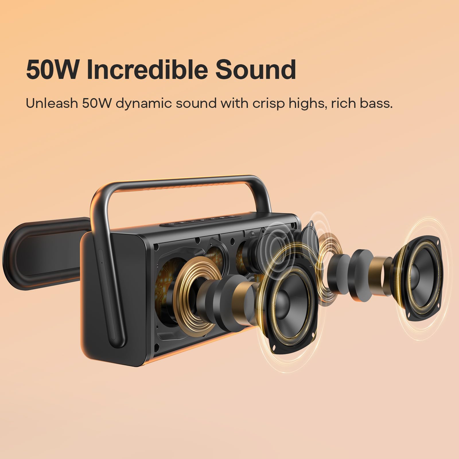 Amazon | DOSS SoundBox Pro+ P400 Bluetoothスピーカー 50W 重低音