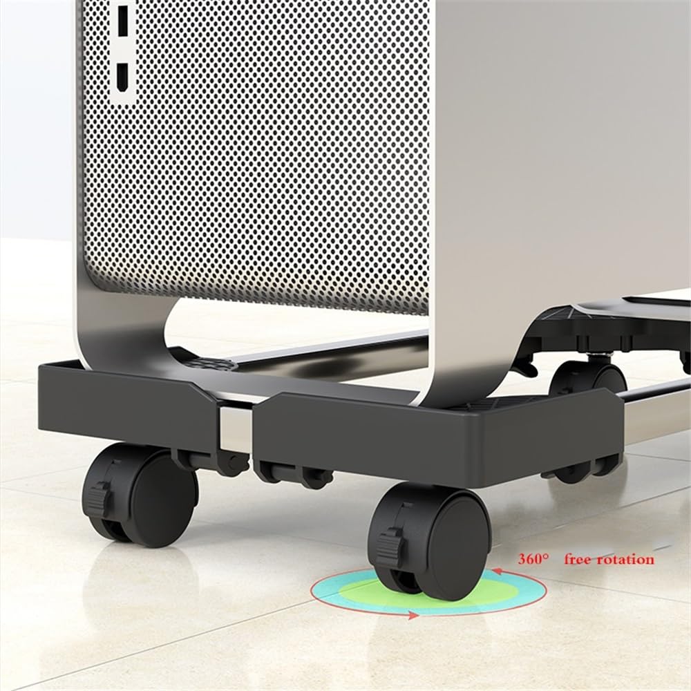 Soporte for CPU, Torre de PC Ajustable móvil con 4 Ruedas giratorias, Funda for la mayoría de escritorios de Oficina en casa