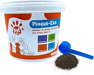 PlaqueExx dental care plaque remover for dogs and cats - take plaque off your pets teeth PLUS no more bad breath - freshen up with plaque removal & the added mint (100g)