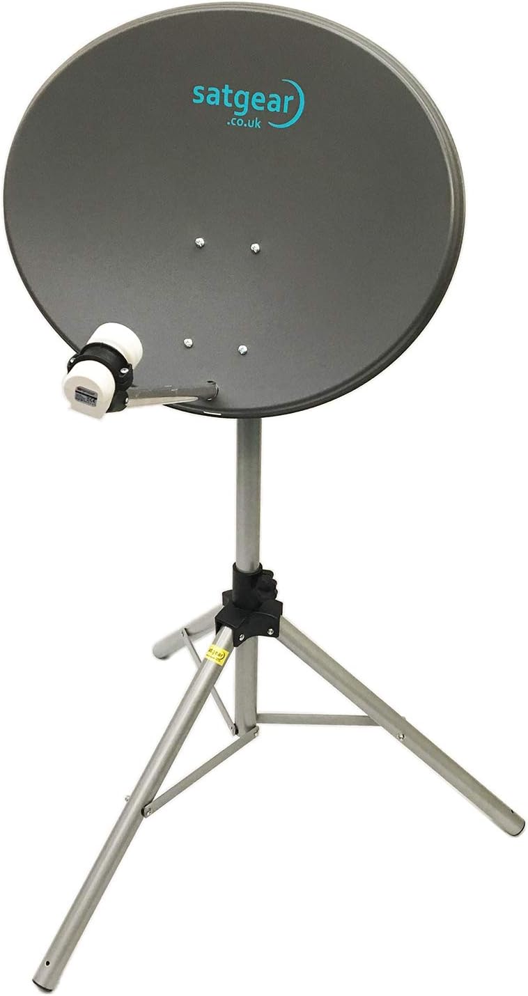 Satgear Twin Beam60 Portable Satellite Caravan Travel TV Kit For Use With Your Own Skybox (Use With SkyQ, With Satfinder)