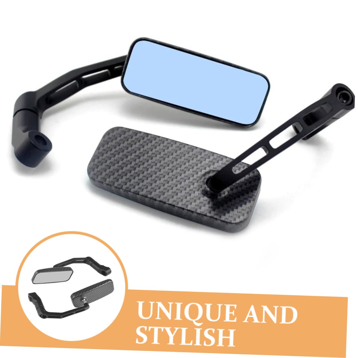 BESPORTBLE 1set Specchietti Retrovisori Per Regolabili Visibilità Design Modificato Per Manubrio Compatibili Elettriche e Scooter Materiali Resistenti e
