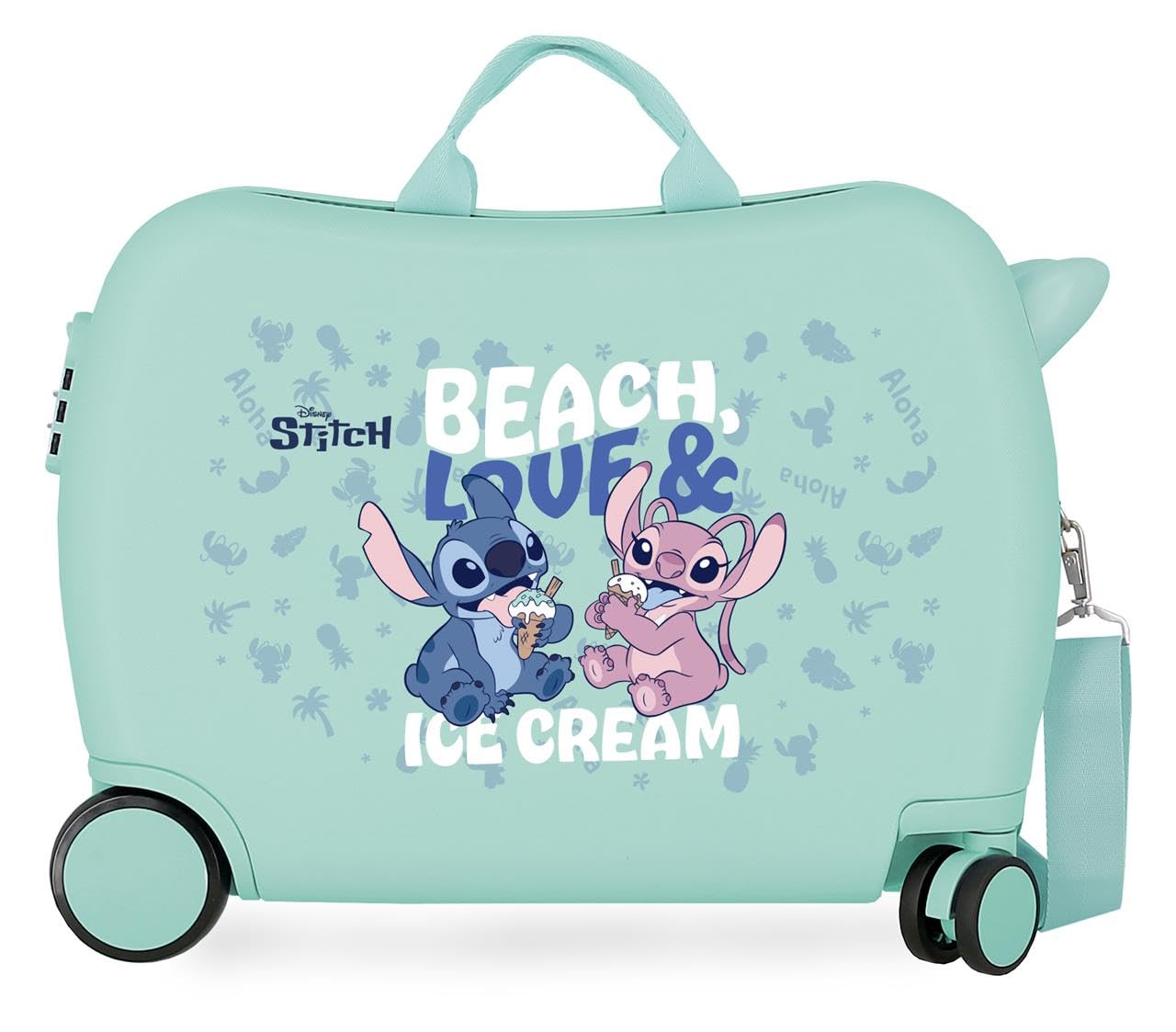 Joumma - Valigia per bambini Disney Beach&Love, 45 x 31 x 20 cm, rigida, ABS, 24,6 l, 1,76 kg, 2 ruote doppie, bagaglio a mano