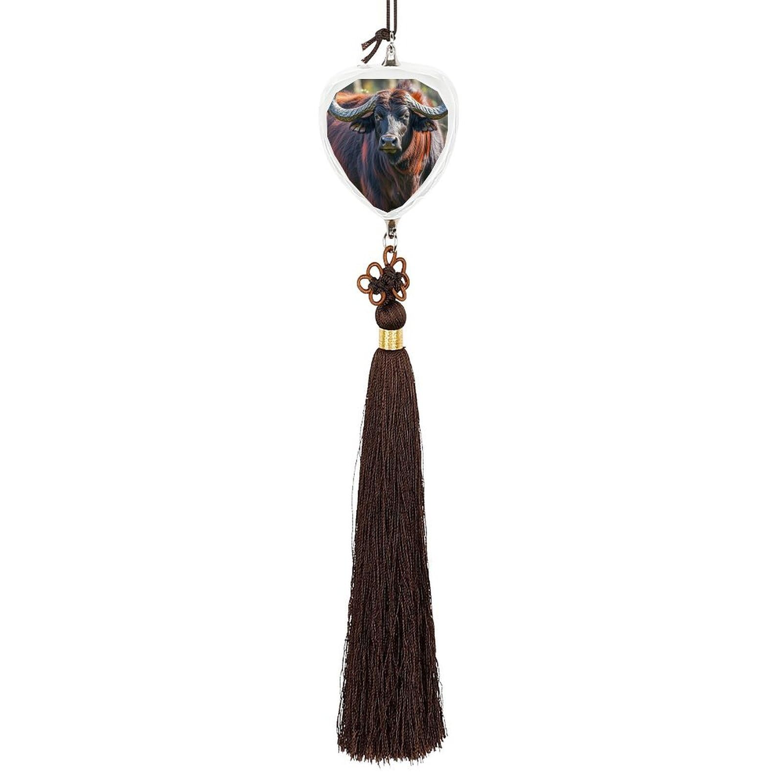 Crystal Auto Pendant Charms Love Crystal Car Rear View Mirror Charms Cow Auto Hanging Interior Ornament Pendant Car Interior Accessories for Women Men CarCharms Decor