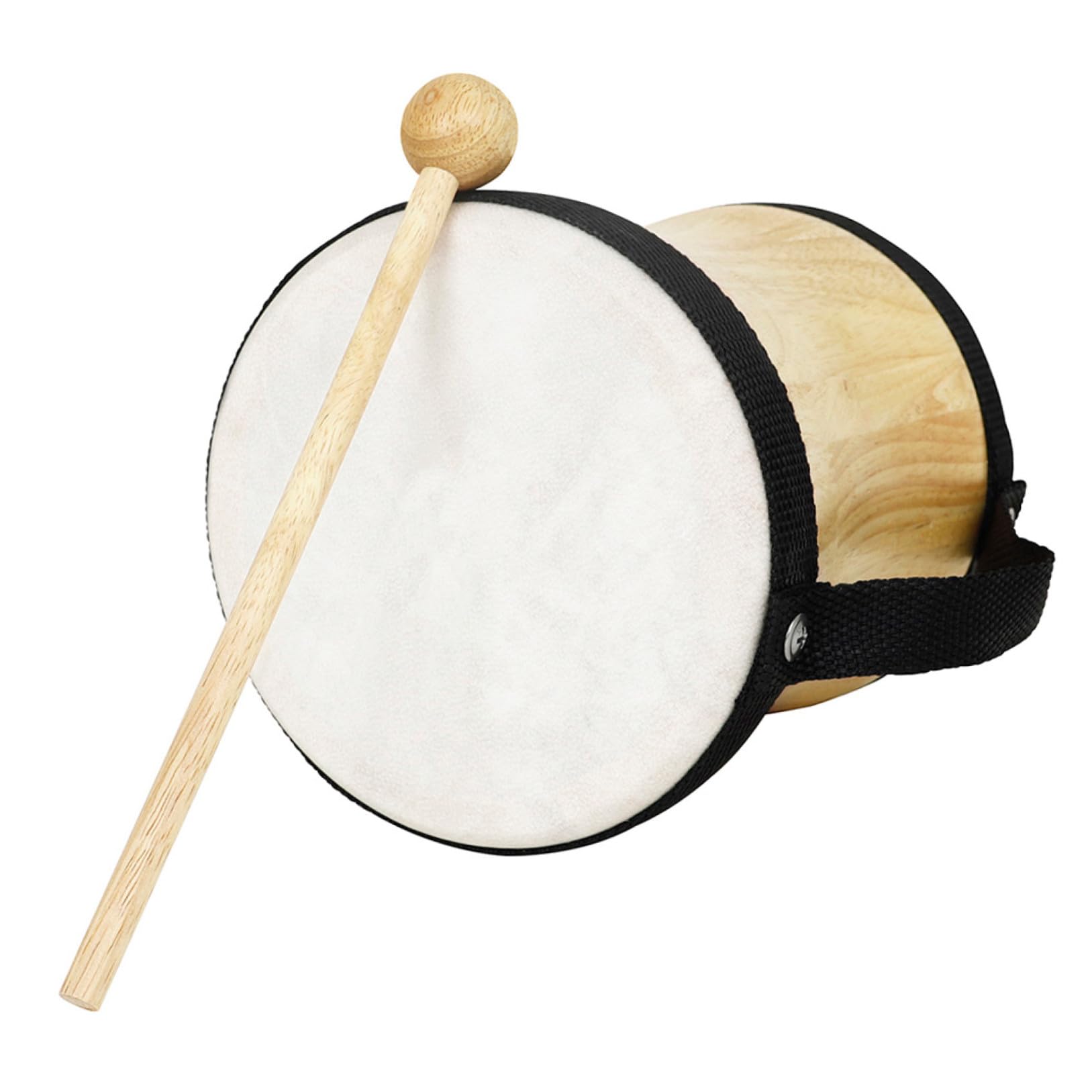 Tamburo a Mano per Ragazzo Ragazza con Pelle di Montone e Legno, Strumento Musicale Percussione Educativo con Suono Chiaro e Qualità Durevole, per L'apprendimento