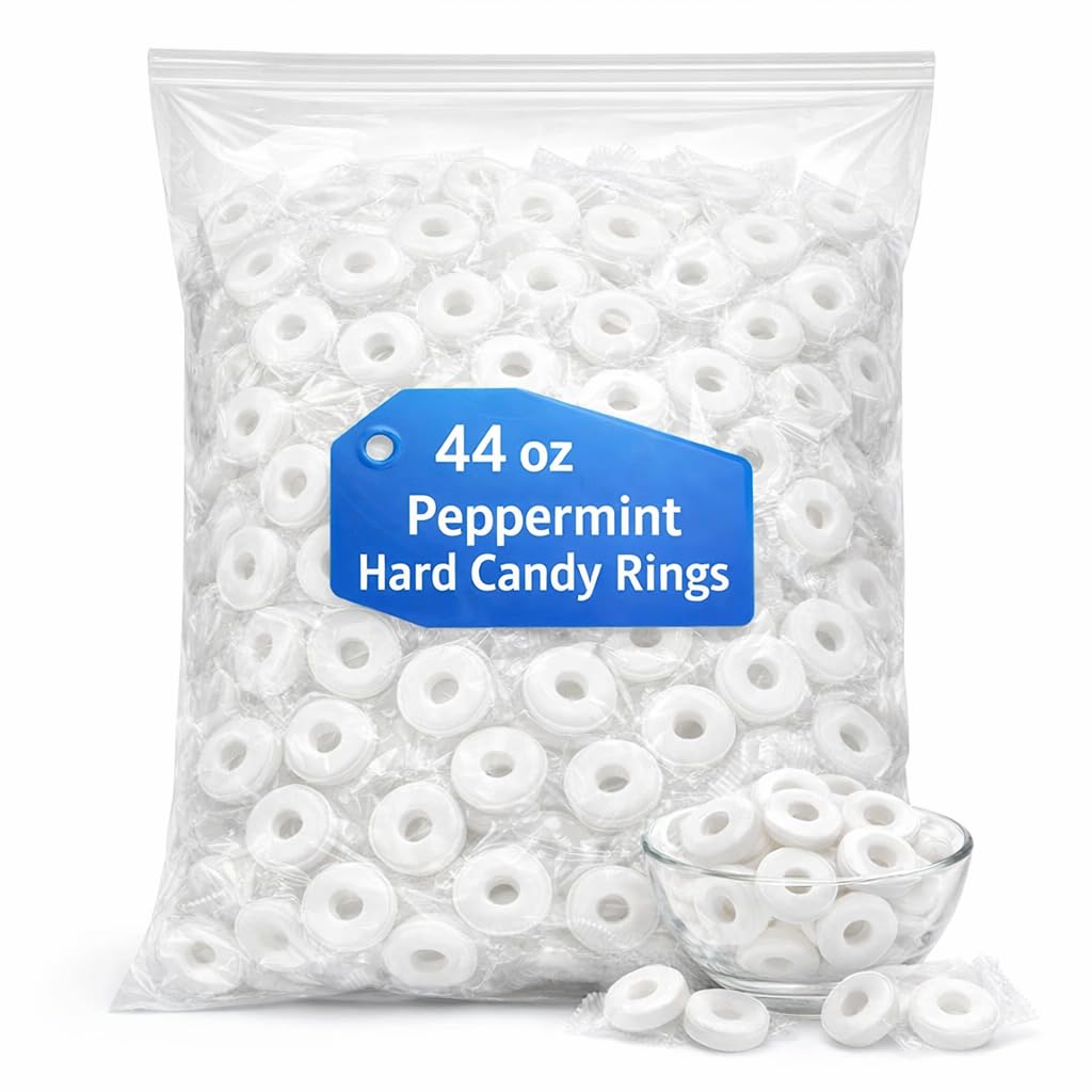 Peppermint Hard Candy Individually Wrapped, Party Size Bulk Hard Candy, 44.93 oz Bag MMM29056