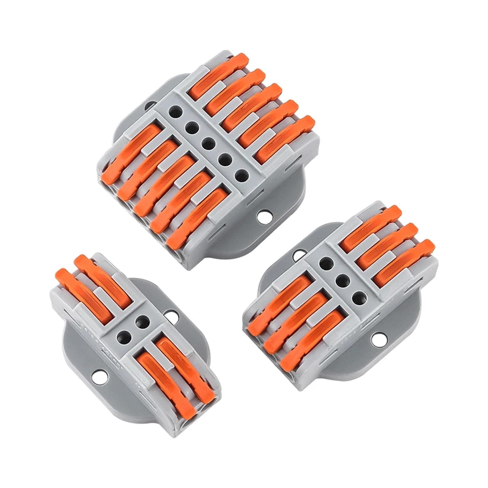 Confezione da 10 connettori a leva CMK42C Fix 2/3/5P Quick Compact Wire Cablaggio Cavo Elettrico Terminale a Vite(CMK422C)
