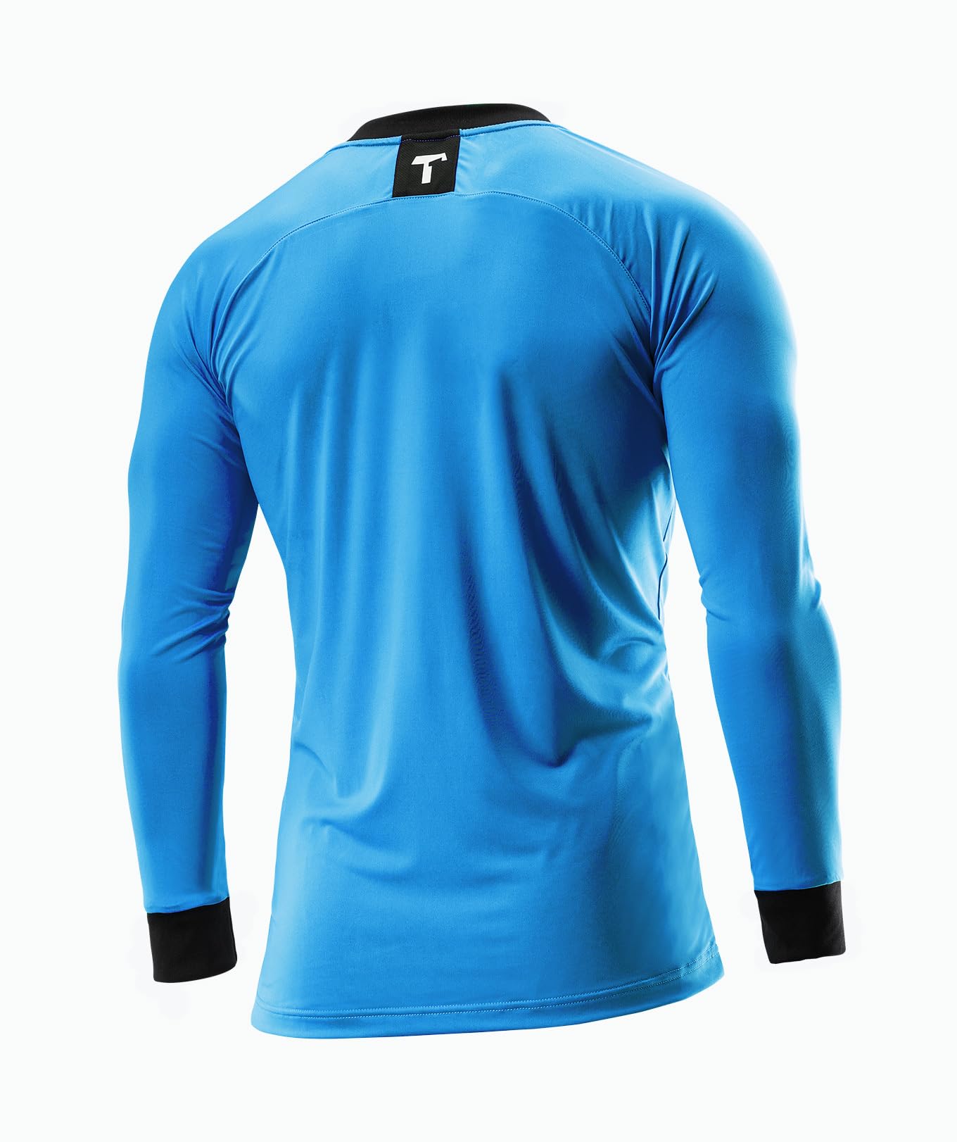 T1TAN Torwarttrikot - Fußballtrikot für Torhüter - Langärmliges Trikot für Herren, Damen und Jugendliche - Farbe blau - Größe XL