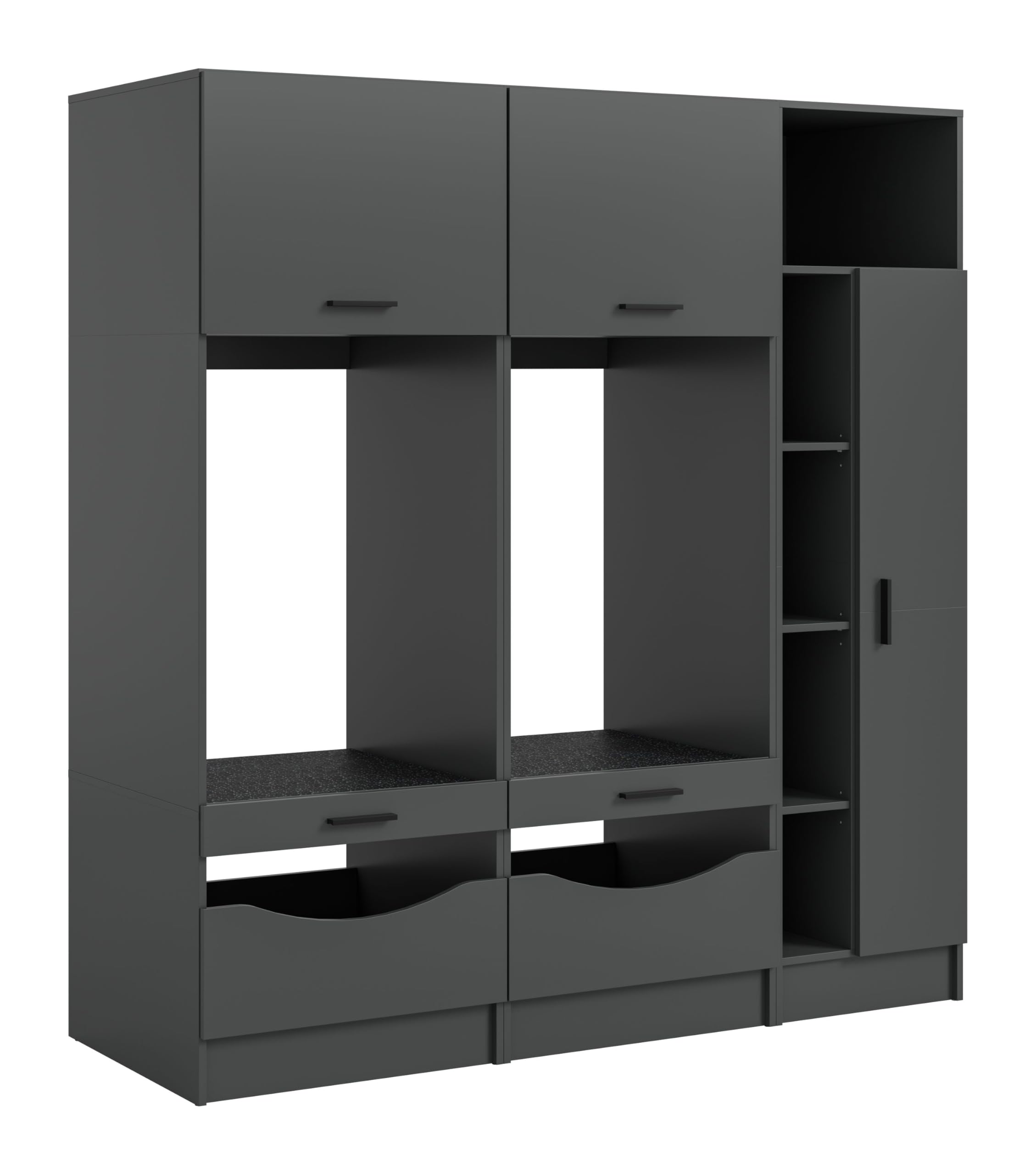 Waschmaschinenschrank 3-TLG. Set Anthrazit Hauswirtschaft