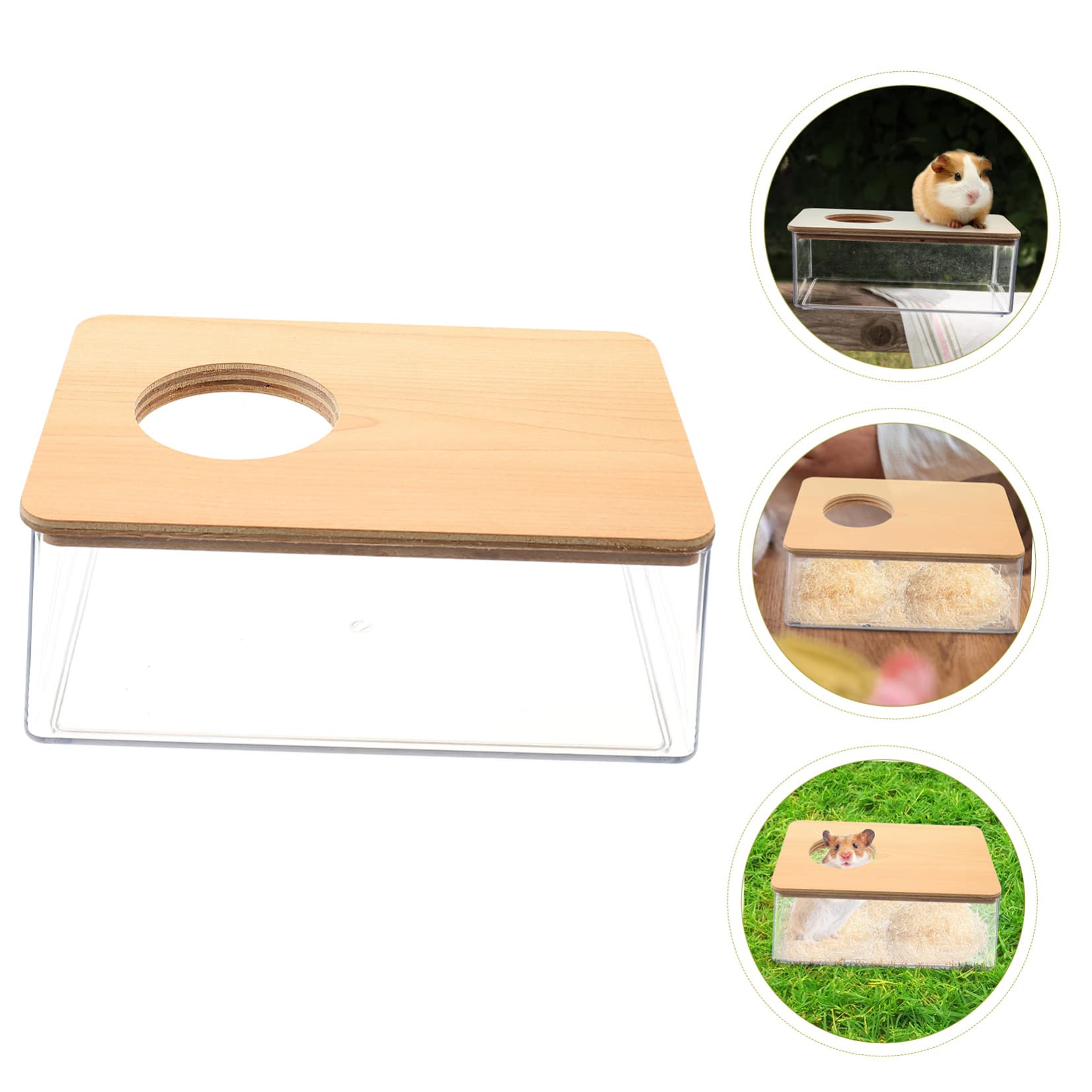 POPETPOP 2stücke Transparente Hamsterbadewanne Mit Sandbad Funktion Kleintier Badezimmer Für Hamster Zwerghamster Und Andere Kleine Haustiere Einfach Zu Reinigen Beobachten
