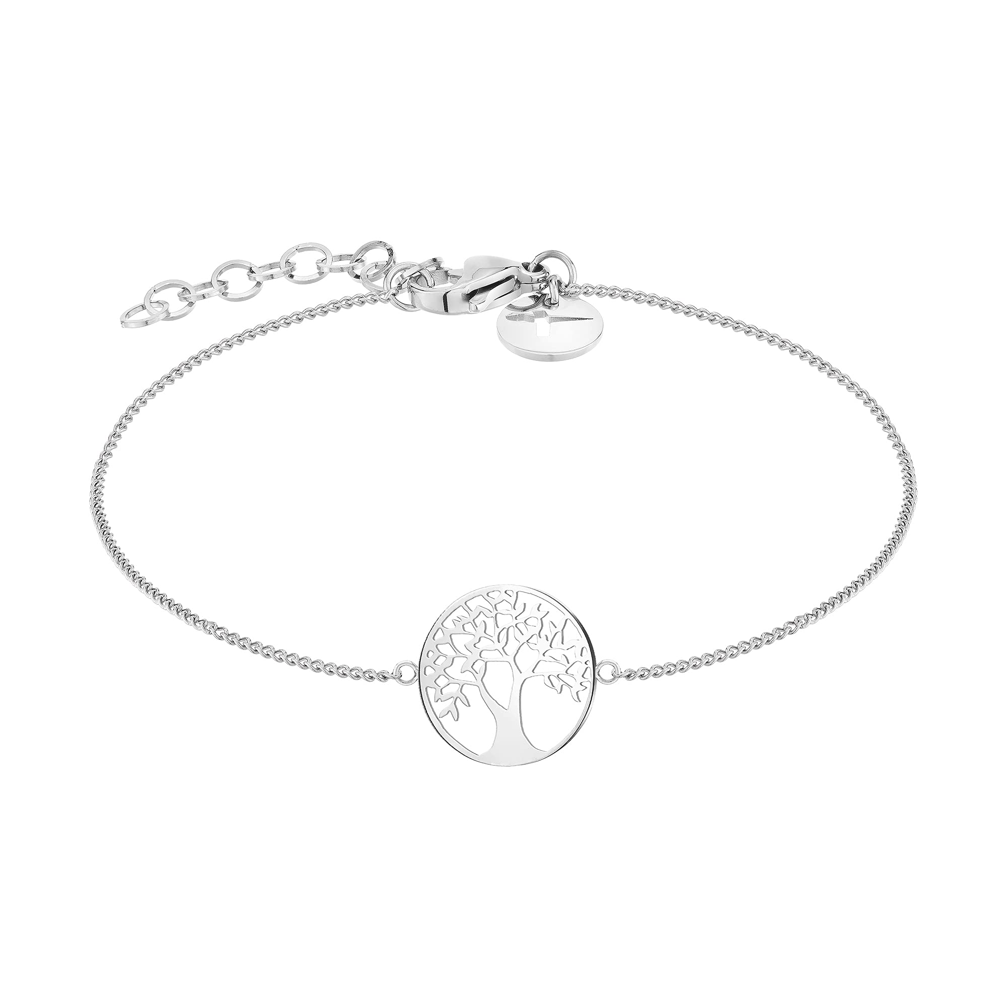 Tamaris , Women’s Stainless Steel Kein Edelstein Bracelet, Silver, 21 cm - TJ-0092-B-21