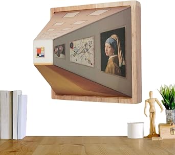 Wall-Mounted Nursery Night Light, Naked Eye Vision Picture Frame Wall Lamp, 3D Visual Illusion Wall Art Atmosphere Lamp, 3 Colors Adjustable USB Powered LED Wall Art Light for Corridor, Gallery, Room